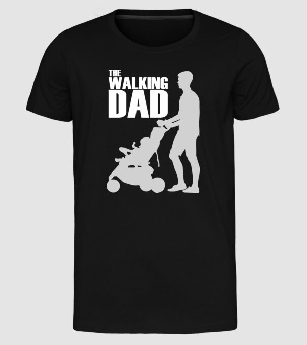 Walking dad model negru pe tricou