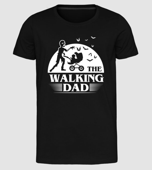 Walking dad model negru pe tricou