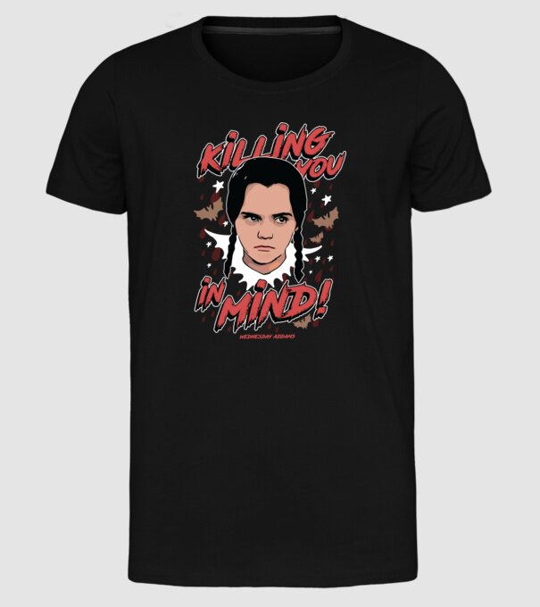 WEDNESDAY Killing You in my mind model negru pe tricou