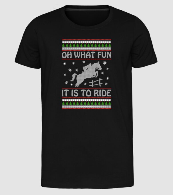 What Fun is to ride - Horse model negru pe tricou