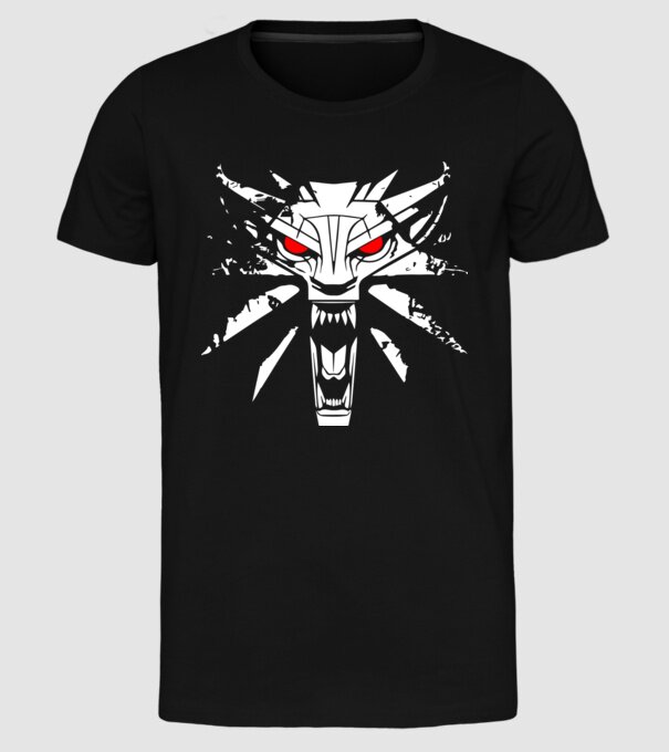 Witcher model negru pe tricou