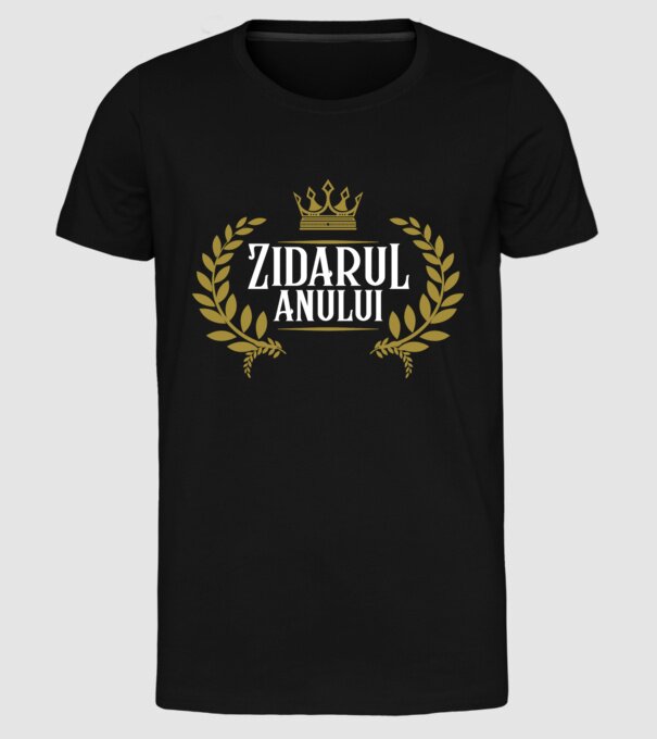 Zidarul anului model negru pe tricou