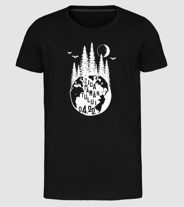 Ziua Pământului 22.04. model negru pe tricou
