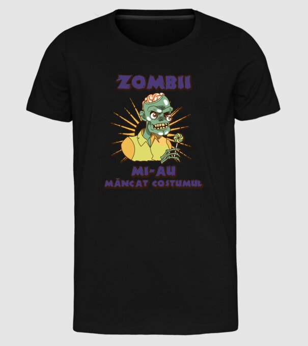 Zombii mi-au mâncat costumul model negru pe tricou