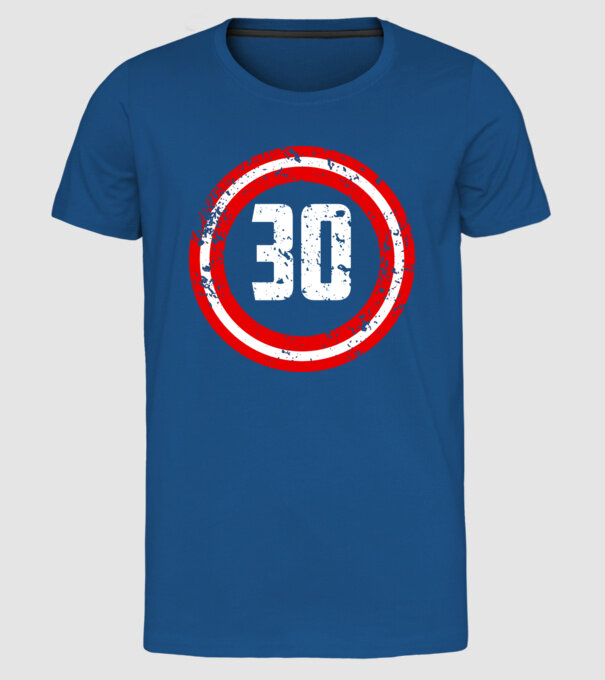 Birthday captain 30 Years old model albastru regal pe tricou