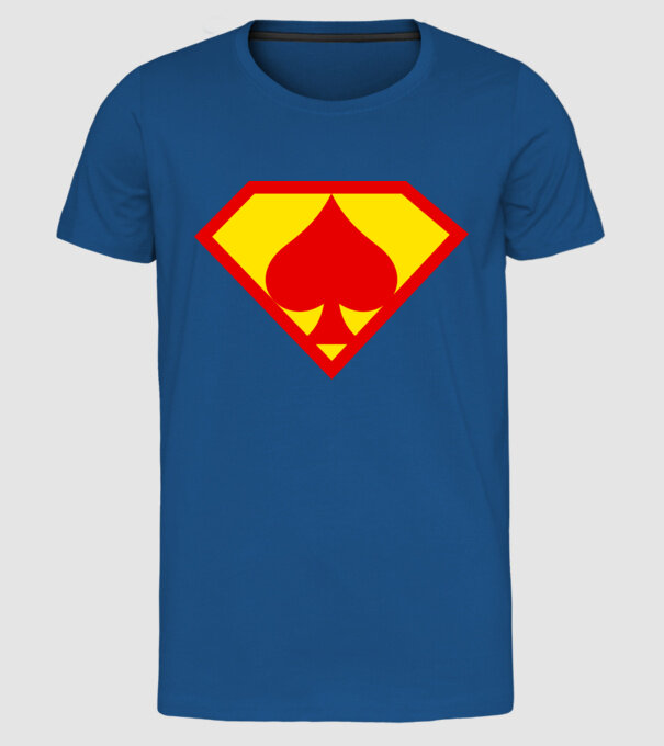 Supersportiv JUCĂTOR DE POKER model albastru regal pe tricou