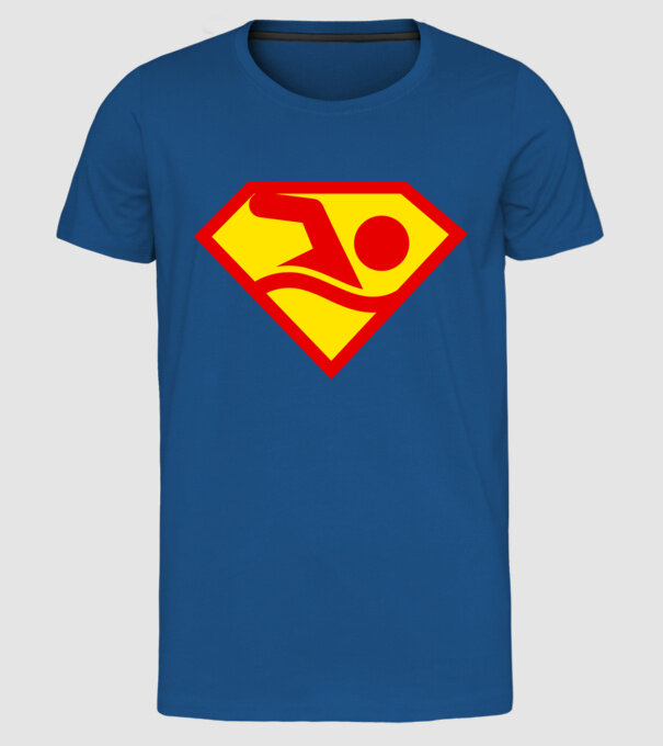 Supersportiv ÎNOTĂTOR model albastru regal pe tricou