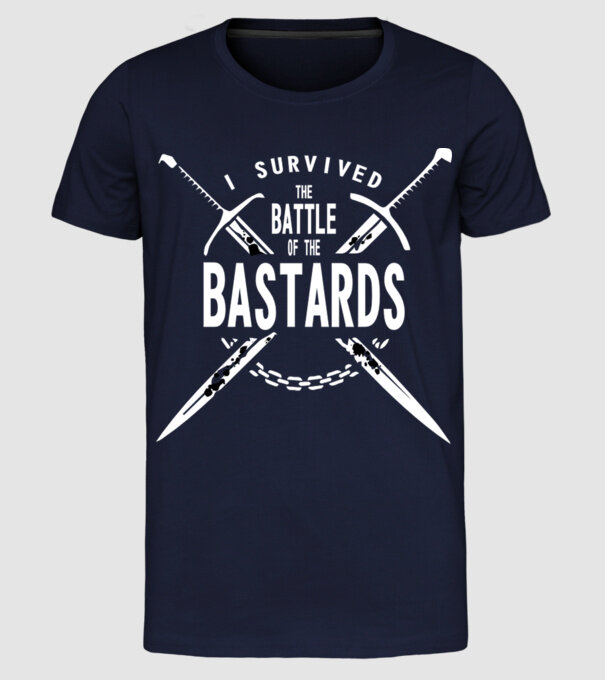 I survived the battle of the bastards model albastru închis pe tricou