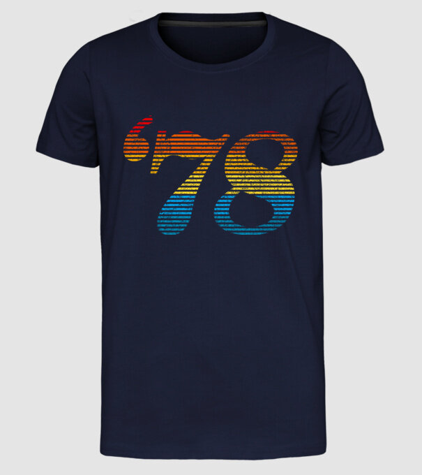 Retro Birthday 1978 model albastru închis pe tricou