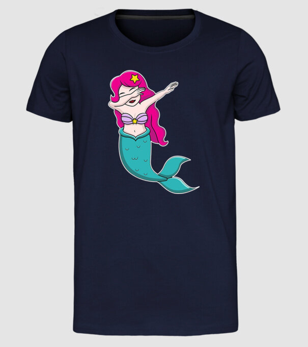 Sirenă DAB model albastru închis pe tricou