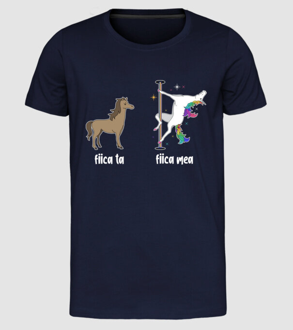 fiica ta - fiica mea model albastru închis pe tricou