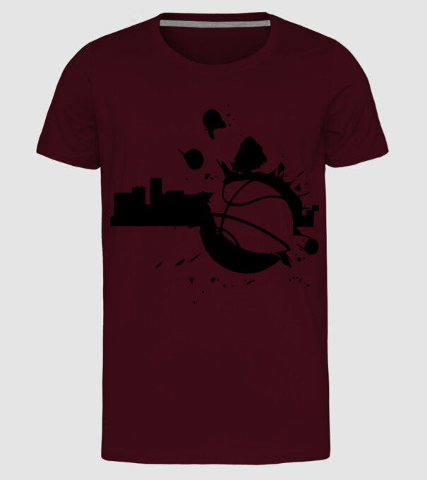 basket-1sz model bordo pe tricou