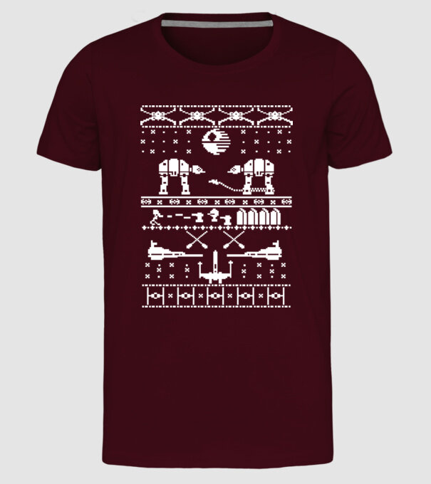 crăciun cu Walker model bordo pe tricou