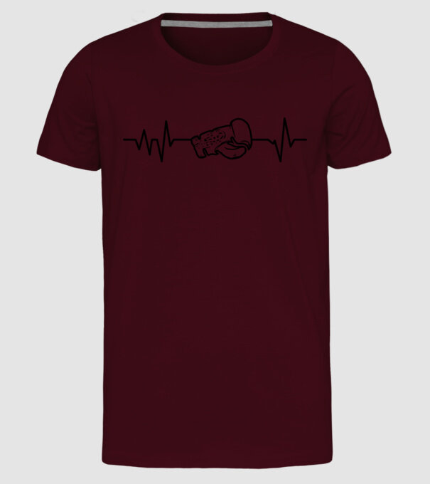 Box EKG model bordo pe tricou