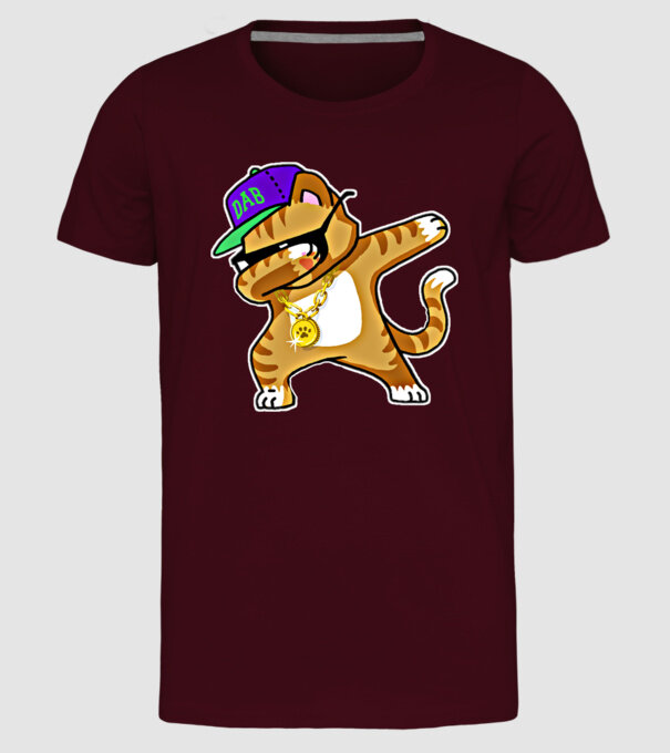 Cool Cat DAB model bordo pe tricou
