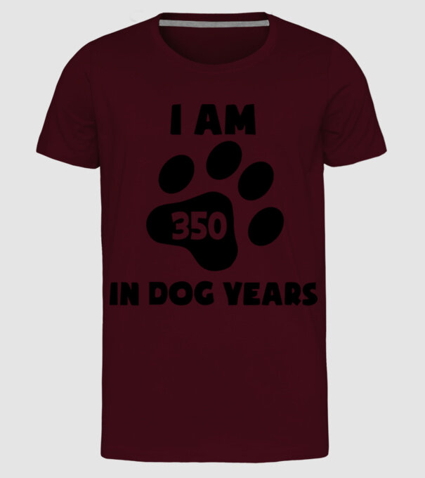 Dog Year - 350 model bordo pe tricou