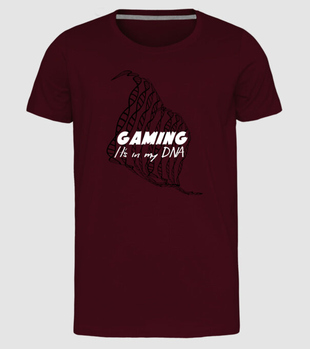 Gamer DNA model bordo pe tricou