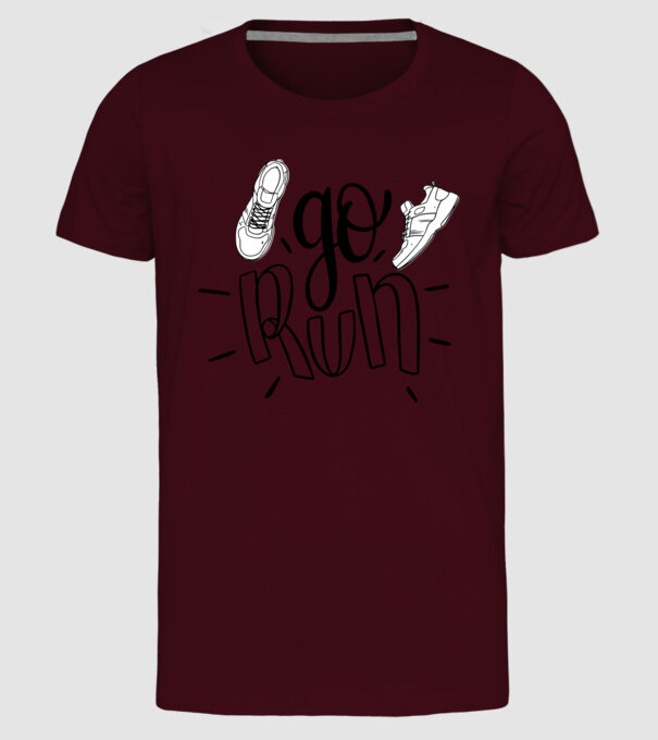 Go run 2c model bordo pe tricou