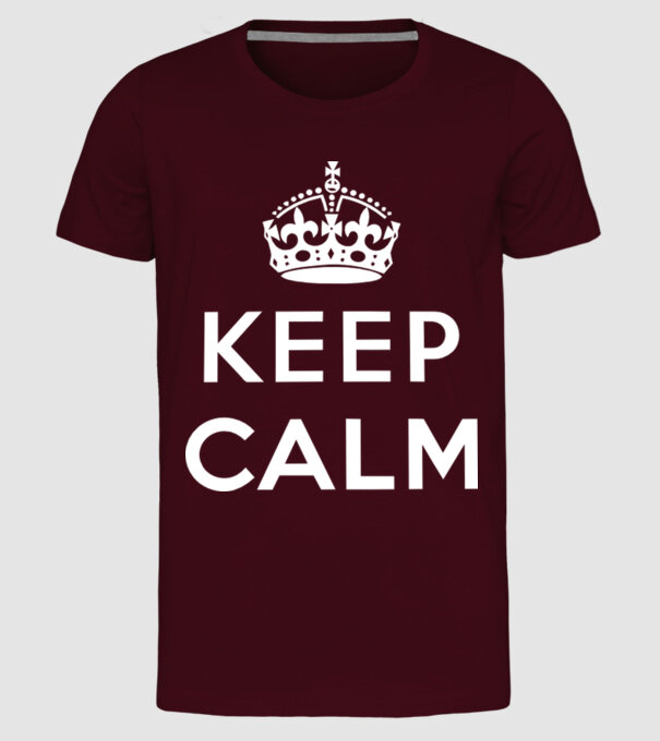 keep calm blank model bordo pe tricou
