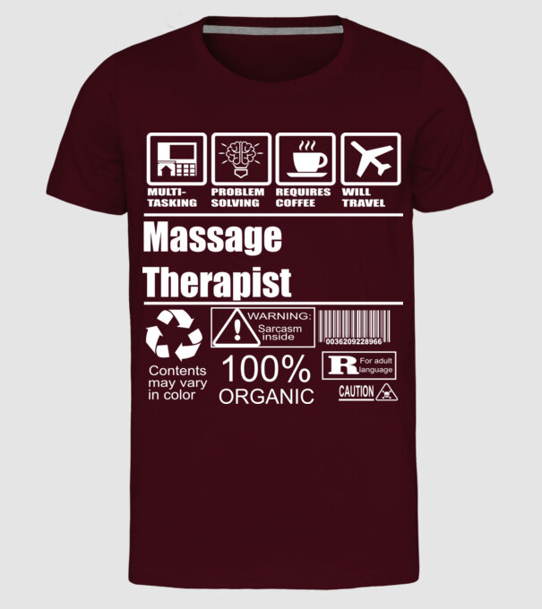Massage teraphist model bordo pe tricou