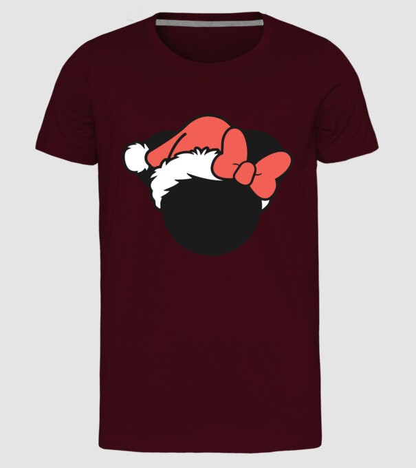 Crăciun Minnie model bordo pe tricou