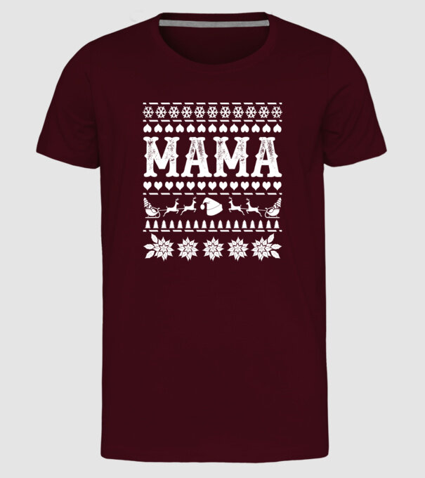 Mama Crăciun model bordo pe tricou