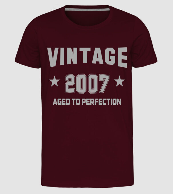 Vintage - 2007 model bordo pe tricou