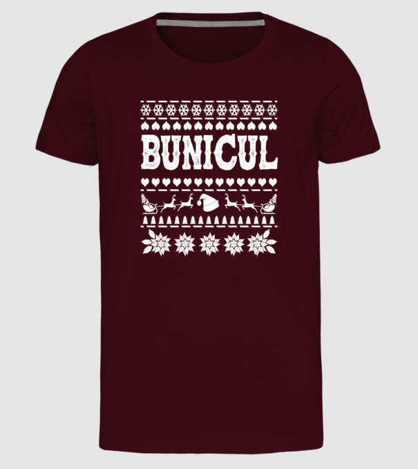 Bunicul model bordo pe tricou