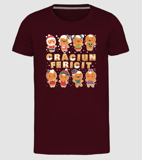 crăciun Fericit model bordo pe tricou