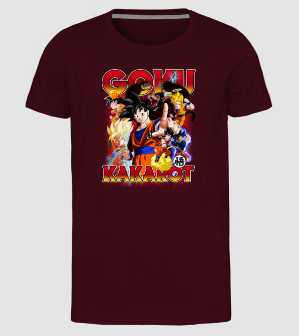 goku dragonball model bordo pe tricou