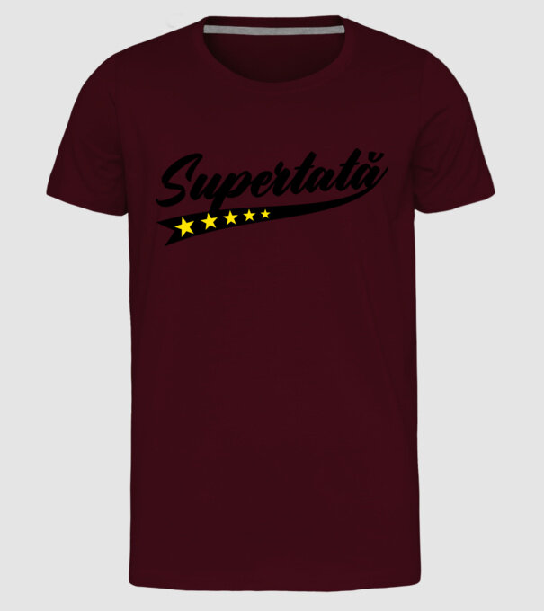 Supertată model bordo pe tricou