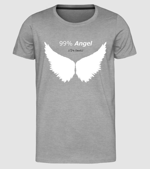 Angel model gri pe tricou