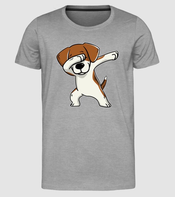 Beagle DAB model gri pe tricou
