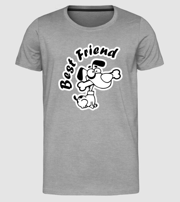 Best Friends model gri pe tricou