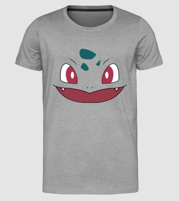 Bulbasaur model gri pe tricou