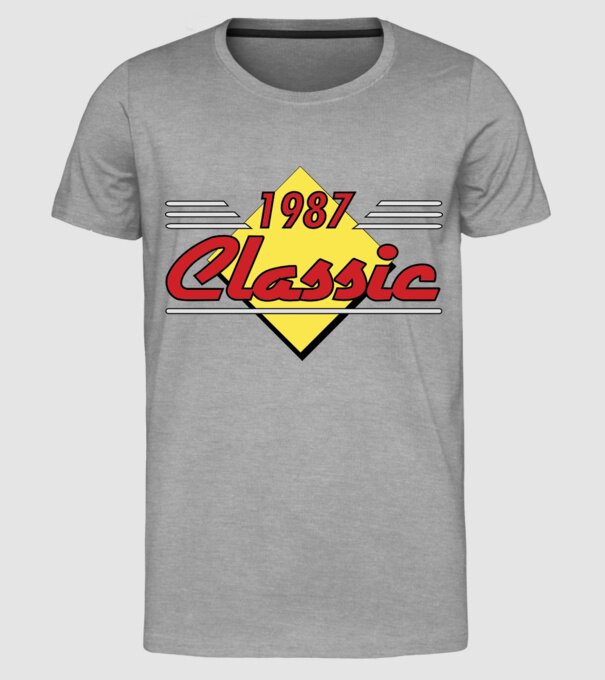 Classic - 1987 model gri pe tricou