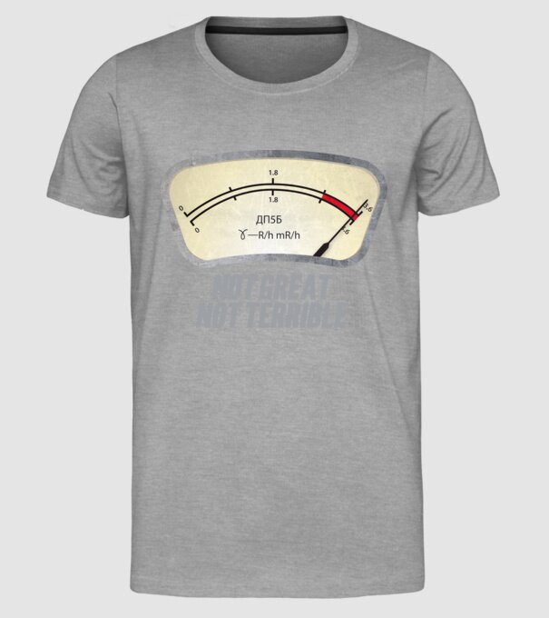 Dosimeter model gri pe tricou