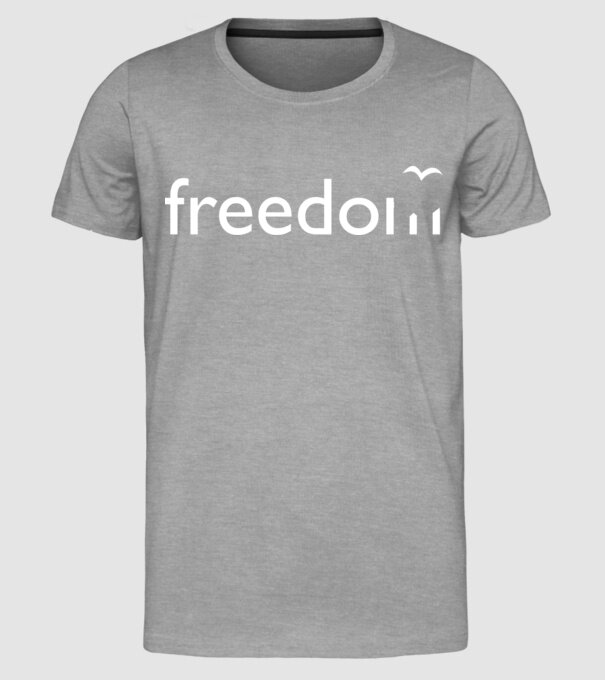 Freedom model gri pe tricou