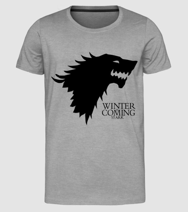 game of thrones winter is coming model gri pe tricou
