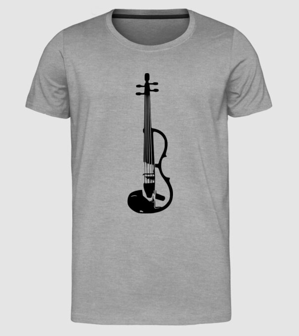Vioară model gri pe tricou
