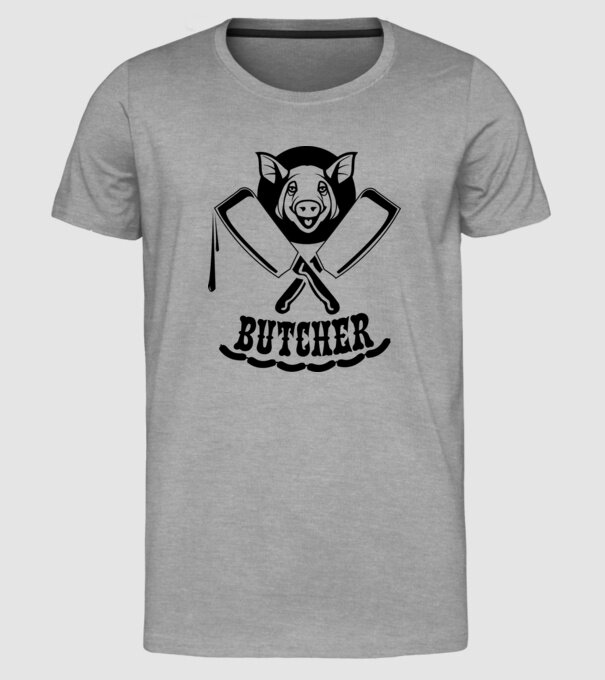Măcelar model gri pe tricou