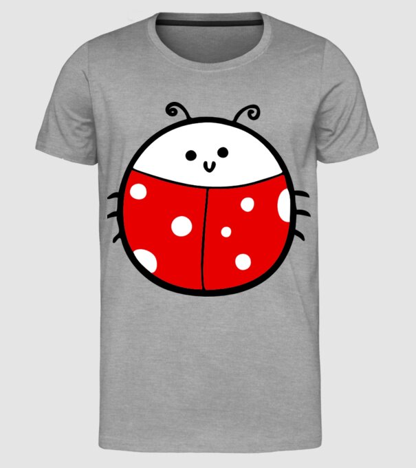 Buburuză model gri pe tricou