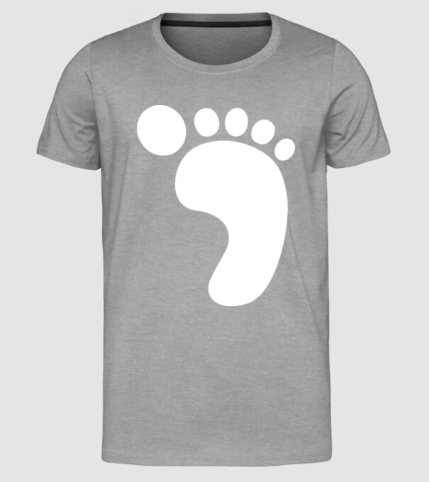 Picior model gri pe tricou