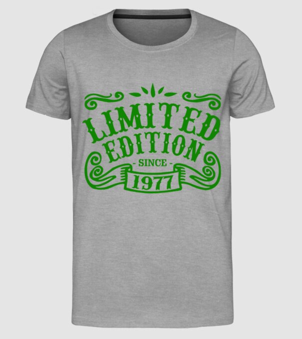 Limited edition 1977 model gri pe tricou