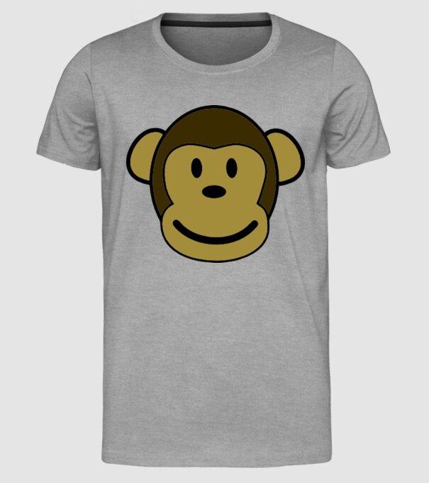 Maimuță model gri pe tricou