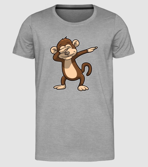 Maimuță DAB model gri pe tricou