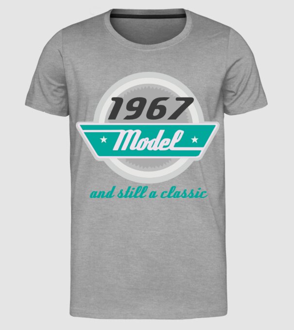 Model and still a classic - 1967 model gri pe tricou