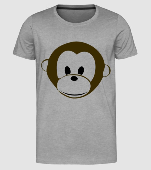 maimuță model gri pe tricou