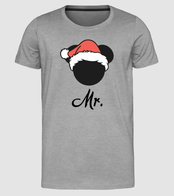 mr christmas model gri pe tricou