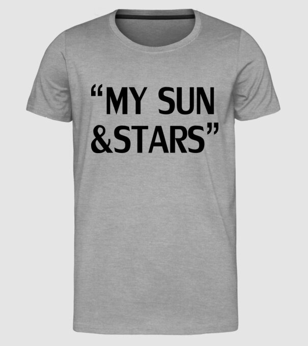 My sun and stars model gri pe tricou
